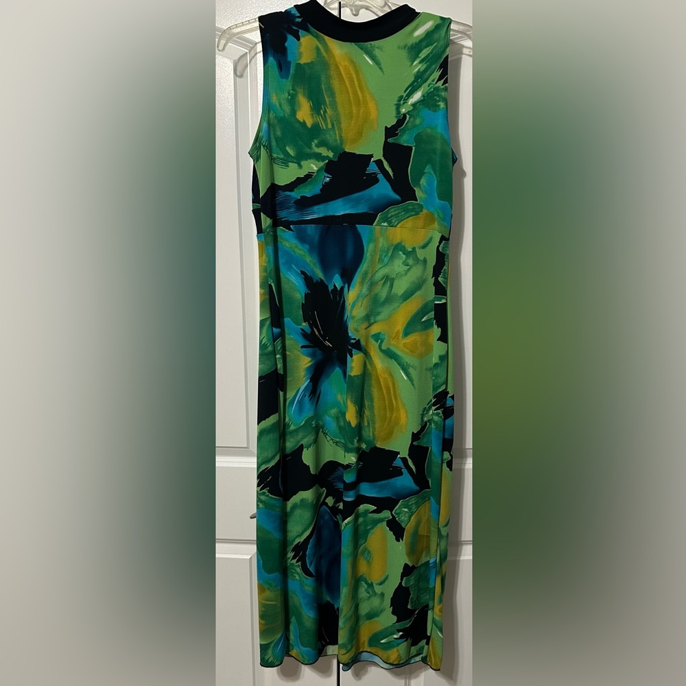 EnFocus Women-Floral Black/Blue/Green/Yellow-Maxi Dress-Size 14W-Worn Once - Picture 4 of 10